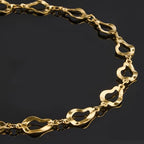2 Yard Gold Plated Chains for Jewelry Making Stainless Steel Hollow Drop Chain Link for Women Necklace Bracelet DIY - color: Gold Drop