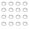16-Pcs Crystal Jewelry Making Charms Silver Pendant Charm For Women Making Jewelry Crafts Rhinestone Charms - color: Tree