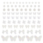 Cheriswelry DIY Bracelet Beads Pendants Kit - Mixed Transparent White Flower Butterfly Star Bowknot Loose Spacer Resin Beads - 30gs, 4-23.5mm, Clear AB Color - color: Clear AB