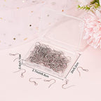 SUNNYCLUE 1 Box 100Pcs French Earring Hooks 304 Stainless Steel Earwire Ear Wires Silver Earwires Fishhook Ear Hook for Jewellery Making Women Adults DIY Dangle Earrings Crafts Supplies - color: 100pcs French Earring Hooks Stainless Steel