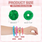 MECCANIXITY 400pcs Czech Faceted Bicone Beads 8mm Glass Spacer Bead Bulk for Jewelry Making & DIY Craft, Dark Green - color: Dark Green