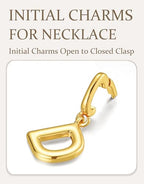 OVRUNS Initial Charm for Women,Letter Bracelet Necklace Charms Alphabet Pendant Charms With Clasp - color: Gold, style: Letter D