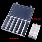 Gospire 36 Grids Clear Plastic Jewelry Box Organizer Storage Container with Removable Dividers (36 Grids - Clear) - color: Clear-36 Grids
