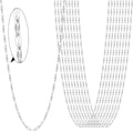24PCS Stainless Steel Necklace Chains for Jewelry Making 2MM Stainless Steel Sparkly Lip Link Chains Bulk for DIY Necklace - color: stainless steel(2mm/ 18 inches)