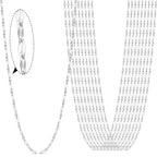 24PCS Stainless Steel Necklace Chains for Jewelry Making 2MM Stainless Steel Sparkly Lip Link Chains Bulk for DIY Necklace - color: stainless steel(2mm/ 18 inches)