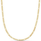 Amazon Essentials 14k Gold or Sterling Silver Plated Figaro Chain Necklace - color: Yellow Gold, size: 20", style: 4 mm