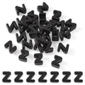 Craftora 30Pcs 20mm Black Large Letter Beads, Acrylic Big Alphabet Beads, Chunky Initial Letter Z Bead with Large Hole for Friendship Bracelets Keychain Bag Charms Shoelaces - color: Letter Z