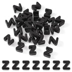Craftora 30Pcs 20mm Black Large Letter Beads, Acrylic Big Alphabet Beads, Chunky Initial Letter Z Bead with Large Hole for Friendship Bracelets Keychain Bag Charms Shoelaces - color: Letter Z