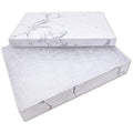 TheDisplayGuys - 100-Pack #75 Cotton Filled Cardboard Paper Jewelry Boxes Gift Case - Marble White (7.1" x 5.2" x 1.3") - for Shipping or Storage - size: 1 Count (Pack of 100), style: 7.1" x 5.2" x 1.3" (#75)