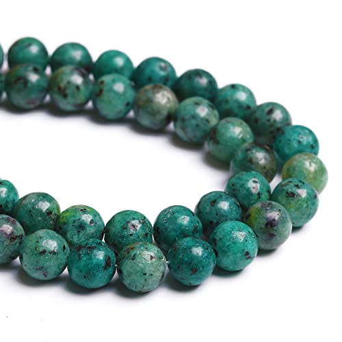 8MM 45PCS Natural Stone African Turquoise Loose Beads for Jewelry Making DIY Bracelet - color: African Turquoise, size: 8mm