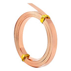 BENECREAT 19.7 Ft Flat Copper Wire, 0.26 in Wide Copper Jewelry Wire, Flat Copper Craft Material for DIY Jewelry Cladding, Wedding Handmade Wire