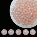 8mm Crackle Glass Beads for Jewelry Making, 700Pcs Round Crystal Beads for Bracelets, DIY Crafts (Lt Pink Crackle) - color: Lt Pink Crackle