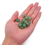 BEADIA Natural Green Aventurine Rondelle Stone with Large Hole (5.5mm) Loose Semi Gemstone Beads for Jewelry Making 14mmx7.5mm 12pcs - color: Green Aventurine, size: 14mm x 7.5mm
