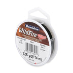 Beadalon Wildfire Ultra - Beading Thread, Beading Supplies for Crafters, Jewelry Makers, Beaders. Braided Fishing Line - size: 0.004 in / 125 yd, style: Black