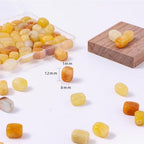 Natural Large Yellow Jade Cube Stone Beads 8x11mm 38cm/str Loose Semi Gemstone Stone Square Beads for Making Bracelets Necklace - color: Yellow Jade