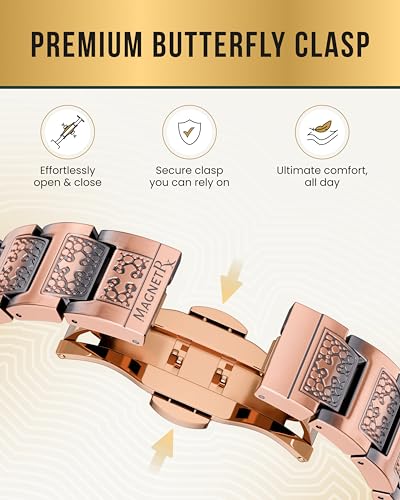 MagnetRX® Copper Cross Bracelet for Men — EllipseMAX 5X Strength 5,000 Gauss Magnets — Premium Mens Copper Bracelet with Adjustable Length (Cross Style) - color: 5x Strength - EllipseMAX (5,000 Gauss) - Cross