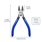 Wire Cutters 5", 5 Pack KAIHAOWIN Precision Flush Cutters Ultra Sharp Wire Cutters for Crafting Side Cutters Wire Snips Spring Loaded Dikes Wire Cutter for Jewelry Making, Blue with Black Handle