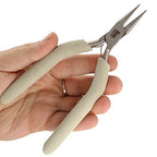 The Beadsmith Chain Nose Pliers, 6.25 inches (159mm), Polished Steel Head with Elongated Handle & Double-leaf Spring - style: Chain Nose
