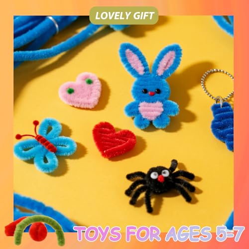 Blue Pipe Cleaners,Pipe Cleaners Craft,Arts and Crafts,Craft Supplies,Art Supplies,School Halloween Party Treat Bags,Girl Toys - color: Blue