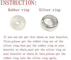 Clip Stopper Charms Sterling Silver Rondelle Spacer Bead Charm Stopper Charm for Pandora Charm Bracelets - color: Silver (4 pcs)