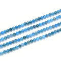 Adabele 15 Inch Natural Blue Apatite Healing Gemstone 3mm (0.12 Inch) Tiny Small Faceted Round Loose Beads Stone Spacer (120-130pcs) for Craft Jewelry Making GK3-6 - color: Blue Apatite, size: 3mm (0.12") - 15 inch/1 strand