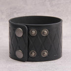 GelConnie Leather Cuff Bracelet Punk Braided Bracelets Rock Leather Wristbands Faux Mens Leather Bracelet Gothic Viking Bangle Adjustable Wrap Bracelet for Women,Men - color: MLPB087-Black