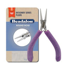 Beadalon Designer Series Glimmer Round Nose Pliers, Lavender Speckle Vinyl-Free Grips, Stainless Steel, Box Joint, Double Leaf Springs, 4.75 in - color: Lavender Speckle, style: Round Nose