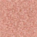 Matte Transparent Pale Pink Miyuki Japanese Round Rocailles Glass Seed Beads 11/0 Approximately 23 Gram 5 Inch Tube
