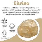 Amazing Gemstone Citrine Crystal Tumbled Stones Polished Rocks - Natural Gem Stones for Healing - DIY Crystals for Protection (1 Piece) - color: Citrine