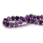 BEADIA Natural Amethyst Crystal Stone Round Loose Semi Gemstone Beads for Jewelry Making 8MM 44PCS - color: Amethyst, size: 8mm