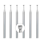 6 Pcs 1.6mm Round Cup Burr - 3/32'' Shank Wire Rounder Bits Jewelry Burs for Lapidary Making - color: 6 Pcs 1.6mm Round Cup Burs