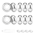 GW Stopper Charms 925 Sterling Silver Round Rondelle Spacer Beads with Exquisite Velvet Bag for Charm Bracelets for Women - color: Silver-10PCS