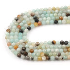 180pcs 2mm Natural Amazonite Gemstone Beads Faceted Round Loose Stone Beads for Jewelry Making - color: Amazonite, size: 1.9-2.4mm
