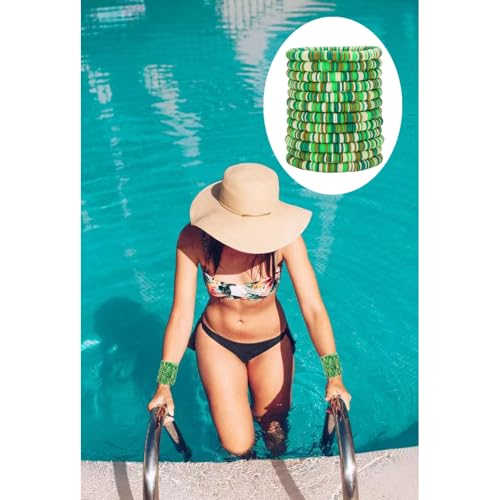 12pcs Friendship Bracelets Beaded Bracelets Heishi Bracelet Cute Bracelets Stack Vinyl Clay Disc Bead Surfer Stretch Summer Beach Bracelets For Women Preppy Bracelets - color: B-color 8