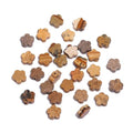 Songxi 60pcs 6mm Picture Plum Blossom Natural Stone Beads for Jewelry Making, Smooth Loose Flower Shape Gemstone Beads for Bracelets Necklace Earrings Making Supplies ﻿ - color: Picture Stone