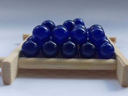 Stone Beads 6mm 140pcs Dark Blue Chalcedony Beads Round Loose Gemstones Beads for Bracelet Necklace Jewelry Making (6mm, 60631 Dark Blue Chalcedony) - color: Dark Blue Chalcedony Beads, size: 6mm