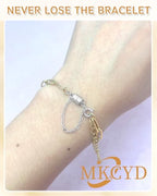 MKCYD 8Pcs Magnetic Bracelet Clasps and Closures with Safety Chain Never Fall Silver Bracelet Extender Converter Magnetic Clasps for Women - color: 8Pcs Silver