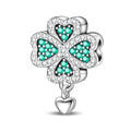 Charm for Bracelets and Necklaces, Heart Animals 925 Sterling Silver Bead Celestial Sun Moon Star Charms Jewelry Gift for Women Girls - color: Four Leaf Clover Charms