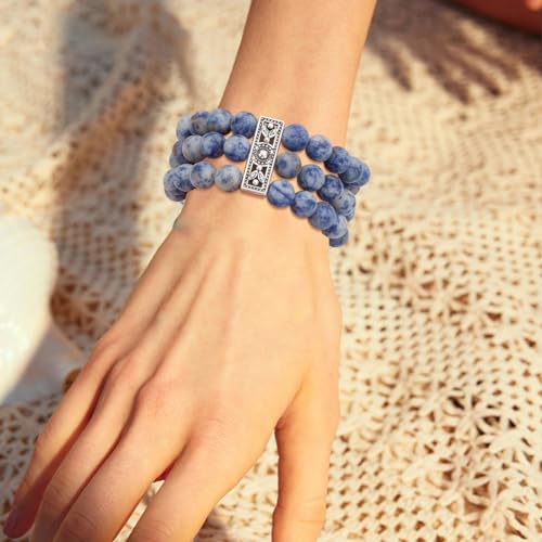 PH PandaHall 160pcs Rectangle Spacer Bar Beads, 6 Styles Tibetan Antique Silver Beads 3 4 6 Hole Multi Strand Connector Link End Bar for Layered Bracelets Necklaces Jewelry Making