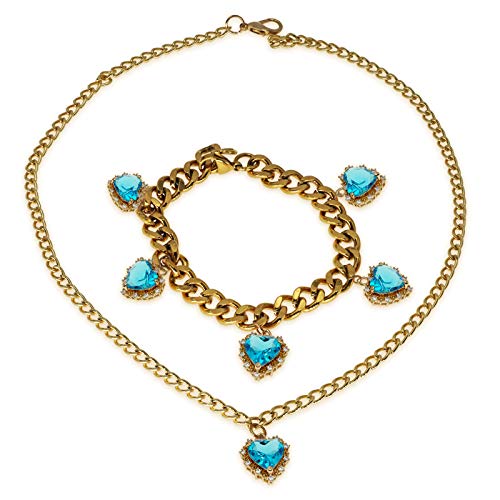 Crystal Zirconia Gold Plated Brass Charms for Jewelry Making Bracelet Necklace Earring Pendant Craft Supplies DIY Accessories - color: HeartA-Blue-5Pcs
