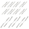 200PCS 1Inch and 1.8Inch White Elastic Barbed Cord Stretch Loop Band with Metal Ends, Stretch Cord with Metal Ends, Metal Barbs Barbed Fasteners for Binding Hanging Findings