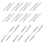 200PCS 1Inch and 1.8Inch White Elastic Barbed Cord Stretch Loop Band with Metal Ends, Stretch Cord with Metal Ends, Metal Barbs Barbed Fasteners for Binding Hanging Findings