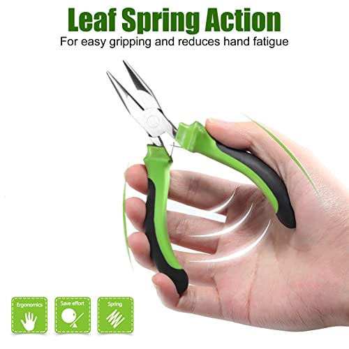 SPEEDWOX Mini Long Nose Pliers 5 Inches, Jewelry Beading Tool with Non-Serrated Jaws for Jewelry Making, Bending Wire and Small Object Gripping - style: Long Nose Pliers with Non-Serrated