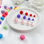 200Pieces 10MM Acrylic Round Beads Round Acrylic Balls Chunky Beads Smooth Spacer Plastic Pastel Beads Craft Beads for Necklace and Bracelet Making Crafting Supplies(176-white) - color: 176-white, size: 10MM