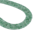 BEADIA Natural Green Aventurine Spacer Beads Caps Flat Round Loose Beads for Beading Jewelry Making 3mmx2mm 38cm - color: Green Aventurine, size: Flat Round 3mm x 2mm