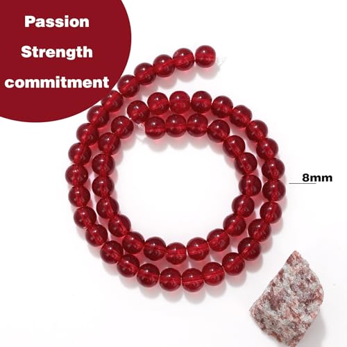 Raicegs 100pcs 8mm Garnet Beads Natural Gemstone Beads Round Loose Beads for Jewelry Making DIY Bracelets Necklace - color: Garnet, size: 8mm Round