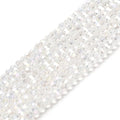 Perlin Czech Bohemian Crystal Glass Beads Faceted Round 4mm 90 Pieces Loose Spacer 1 Strand Beads for DIY Jewelry Earrings Necklace Bracelet Making (Crystal AB) - color: Crystal AB