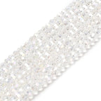Perlin Czech Bohemian Crystal Glass Beads Faceted Round 4mm 90 Pieces Loose Spacer 1 Strand Beads for DIY Jewelry Earrings Necklace Bracelet Making (Crystal AB) - color: Crystal AB
