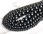 4mm 200pcs Natural Stone Round Beads Black Onyx Genuine Stone Beading Loose Gemstone DIY Charm Smooth Beads for Bracelets Necklaces Earrings Hole Size 1mm (Black Onyx 4mm) - color: Black Onyx, size: 4mm