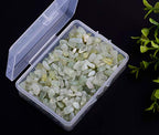 Natural Chip Stone Beads 5-8mm New Mountain Jade 400 Pieces Irregular Gemstones Healing Crystal Loose Rocks Bead Hole Drilled DIY for Bracelet Jewelry Making Crafting (5-8mm, New Mountain Jade) - color: New Mountain Jade